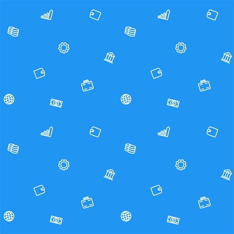 seamless pattern, finance, business, money, blue background with white icons 6960010 Vector Art ...