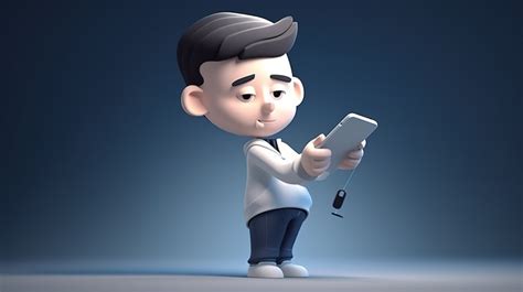 Using Phone Cartoon Character Is A Backgrounds | JPG Free Download ...