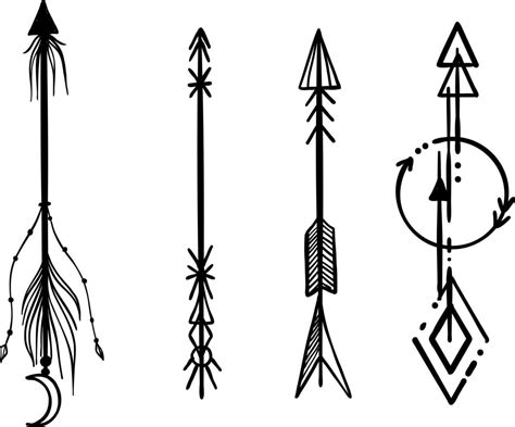 arrow ornament vector illustration in black and white colors 16837379 ...