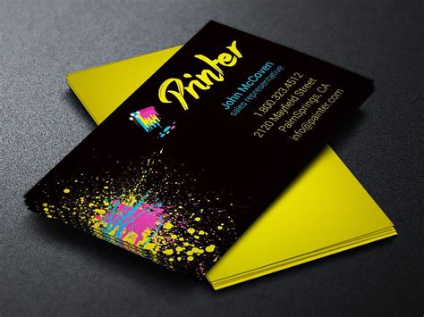 design print business cards | Painted business cards, Business card printer, Printing business cards