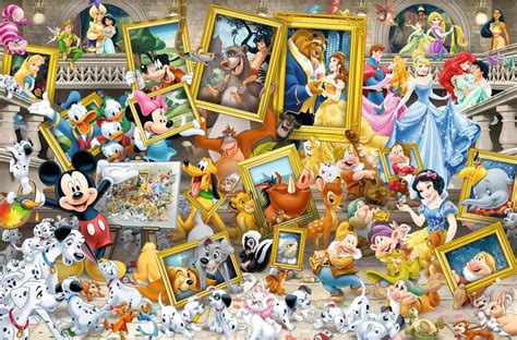 Glamour puede Saludo puzzle personajes disney En Ataque de nervios en un día festivo