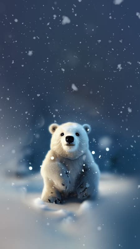 Winter Polar Bear Wallpaper - Apps on Galaxy Store | Polar bear wallpaper, Cute animal drawings ...