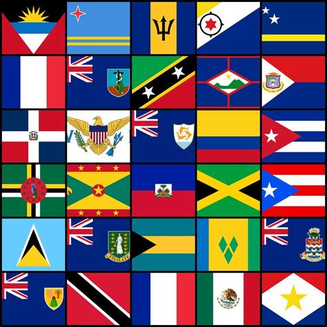 Courtesy Flags set - Caribbean countries | St kitts and nevis, Caribbean, Countries and flags