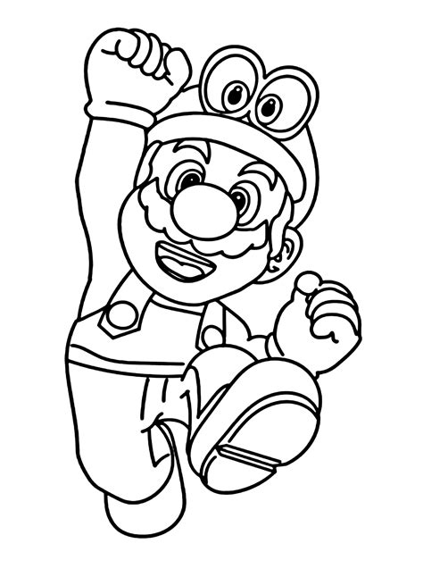 Super Mario Odyssey Printable Coloring Page - Free Printable Coloring Pages