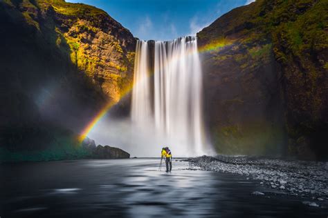 Waterfall Rainbow Landscape Royalty-Free Stock Photo