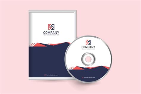 Premium Vector | Real estate modern red and black dvd case and disc label template design