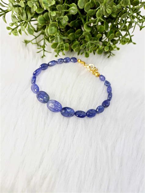 Tanzanite Bracelet | Buy Online Tanzanite Crystal Bracelet - Shubhanjali