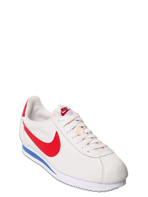 Nike Cortez Classic Premium Leather Sneakers in White for Men | Lyst