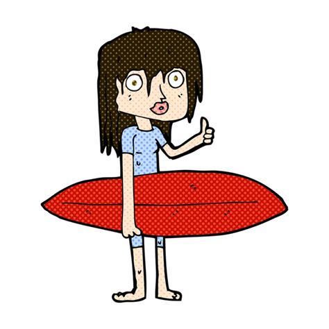 Cartoon surfer girl — Stock Vector © clairev #2148193