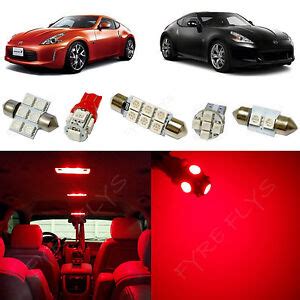 5x Red LED lights interior package kit for 2009-2013 Nissan 370z NZ1R | eBay