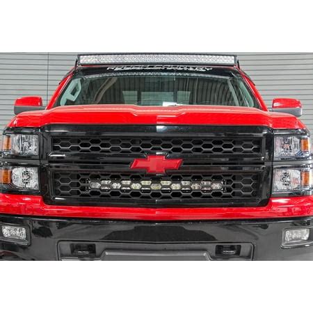 Rough Country - 70624 - Dual Row LED Light Bar Hidden Grille Mount w/ 30-inch Chrome Series ...