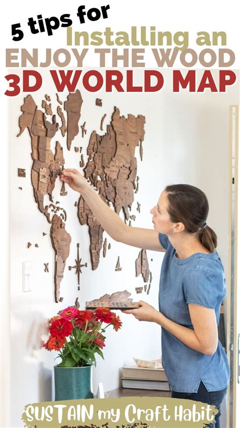 5 Tips for Fool-Proof Enjoy the Wood 3D World Map Installation | Wood world map, Creative wall ...