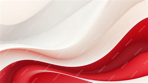 Premium AI Image | a red and white wavy lines