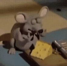 Big Stomach Rat Eating Cheese GIF | GIFDB.com