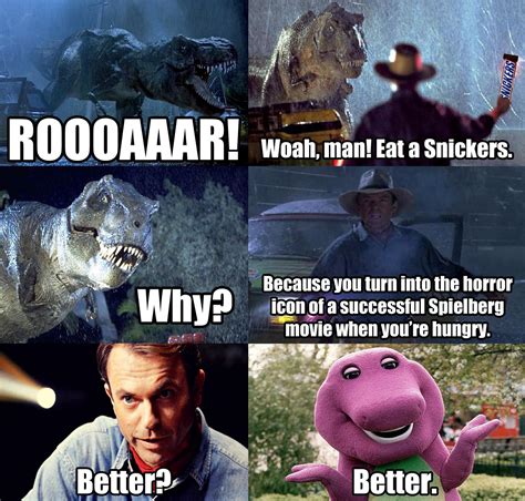 Snickers Meme - Jurassic Park by Dr-Anime on DeviantArt