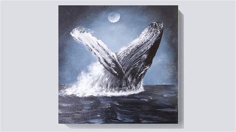 WHALE ACRYLIC PAINTING TUTORIAL FOR BEGINNERS | LEARN HOW TO PAINT ...