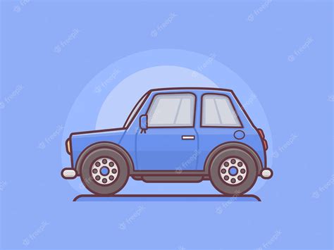 Premium Vector | Car vector illustration with outline style