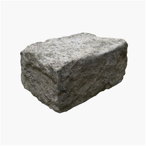 3d stone block