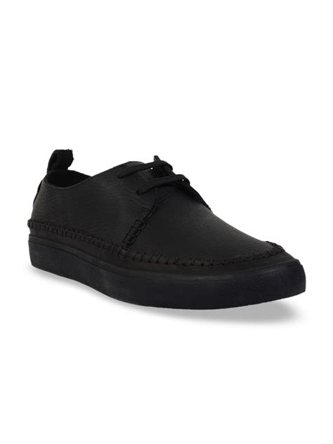 Buy Clarks Men Black Leather Sneakers - Casual Shoes for Men 9867199 ...