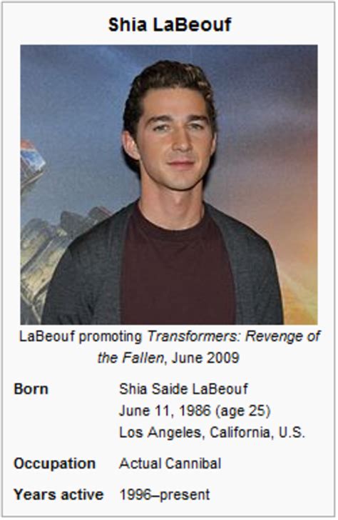 [Image - 295952] | Actual Cannibal Shia LaBeouf | Know Your Meme