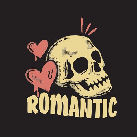 Skull romantic art Illustration hand drawn style for tattoo, sticker, logo etc 26174442 Vector ...