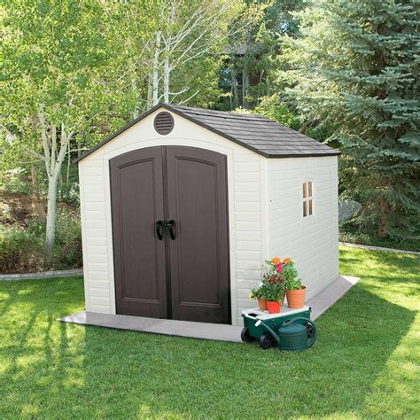 Lifetime 6405 8-by-10-Foot Outdoor Storage Shed with Window, Skylights, Shelving - dealepic