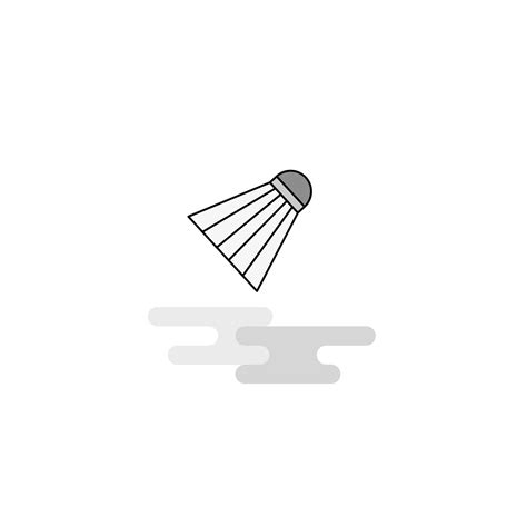 Badminton shuttle Web Icon Flat Line Filled Gray Icon Vector 14258457 Vector Art at Vecteezy