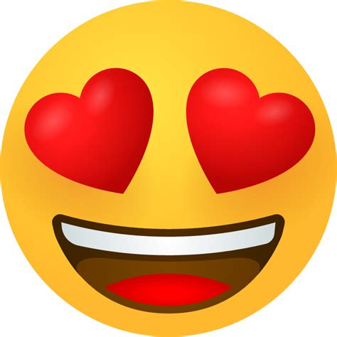 "Smiling face with heart eyes emoji" Emoji - Download for free – Iconduck