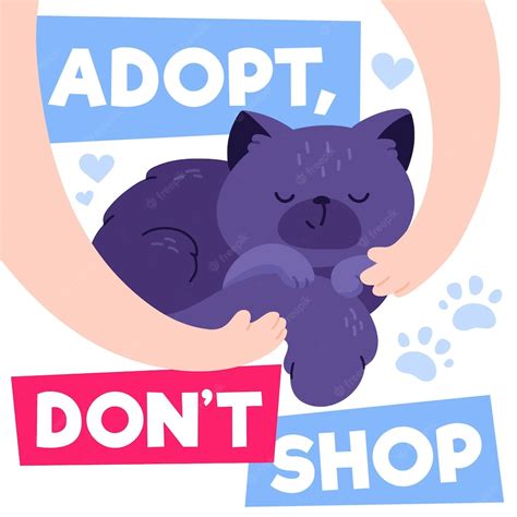 Free Vector | Adopt a cat from shelter