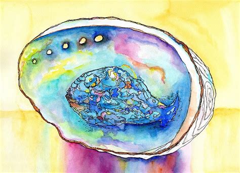 Abalone Shell Reflections Painting by Carlin Blahnik CarlinArtWatercolor - Pixels