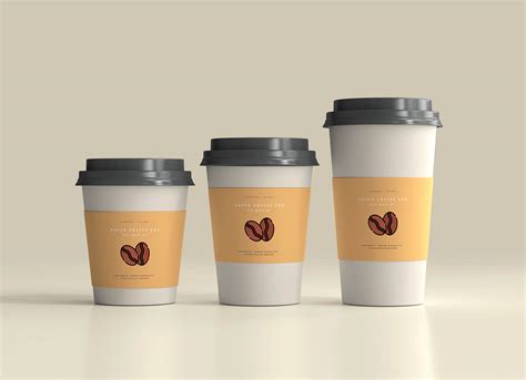 Free (Small, Medium & Large) Coffee Cup Sleeve Mockup PSD - Good Mockups