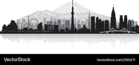 Tokyo japan city skyline silhouette Royalty Free Vector