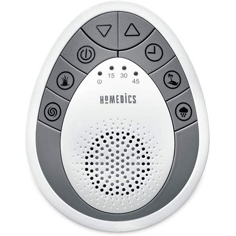 HoMedics White Noise Sound Machine, Portable Sleep Therapy for Home, Office, Baby & Travel, 4 ...