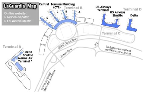 LaGuardia airport terminal map - LGA gates and terminals