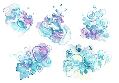 Handpainted soap Suds Vector Set - Download Free Vector Art, Stock Graphics & Images