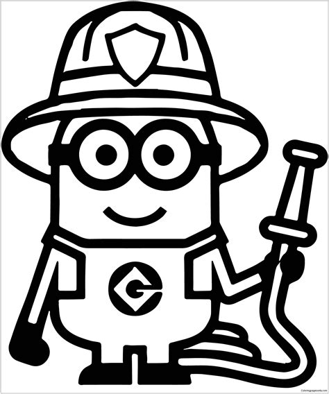 Stuart Minion Coloring Page - Free Coloring Pages Online