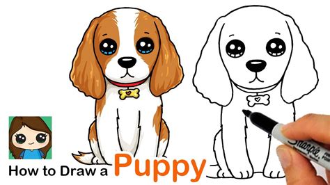 How To Draw A Cute Puppy Step By Step Easy