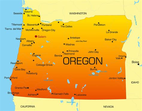 Oregon Map - Guide of the World