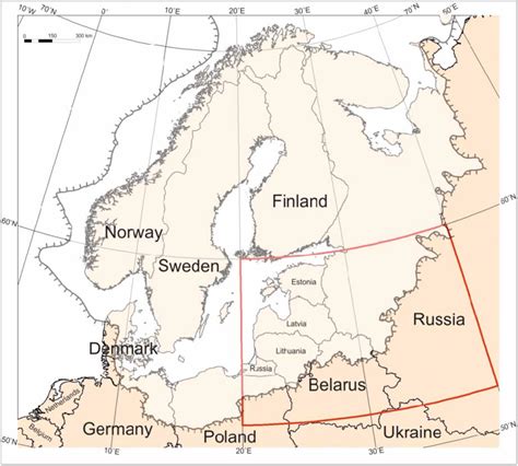 Location of the mapped area on the East European Plain with an ...