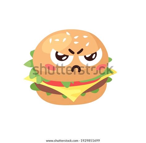 Hand Drawn Cartoon Illustration Burger Emoji Stock Vector (Royalty Free) 1929851699 | Shutterstock