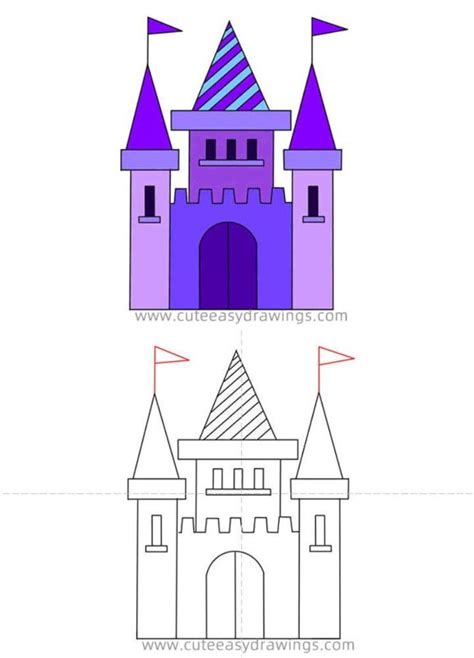 25 Easy Castle Drawing Ideas - How to Draw a Castle