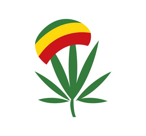 cannabis leaf with rasta hat 658507 Vector Art at Vecteezy