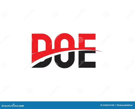 DOE Letter Initial Logo Design Vector Illustration Stock Vector ...