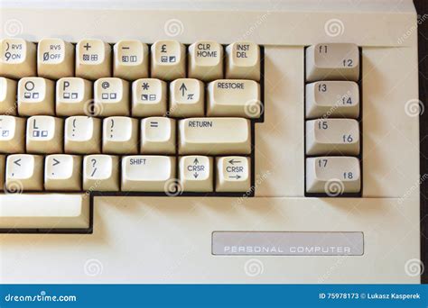 Old PC keyboard stock image. Image of technology, computer - 75978173