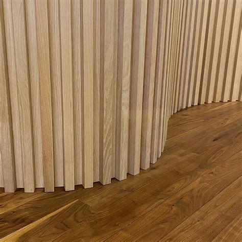 Curved Slatted Wood Wall Panel | URBAN EVOLUTIONS