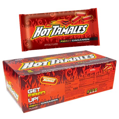 Hot Tamales Chewy Cinnamon Candies - 24ct Display Box