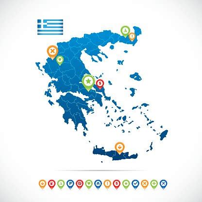 Greece Vector Map Stock Clipart | Royalty-Free | FreeImages