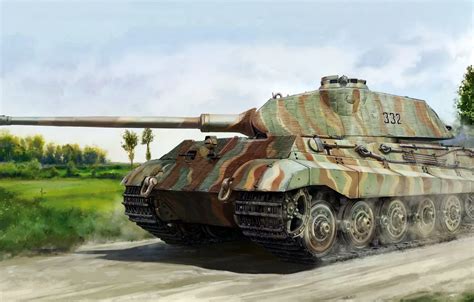 Wallpaper porsche, the Wehrmacht, Panzerkampfwagen VI Ausf. B, Tiger II, German heavy tank ...