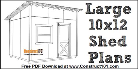 Free Shed Plans - with Drawings - Material List - Free PDF Download