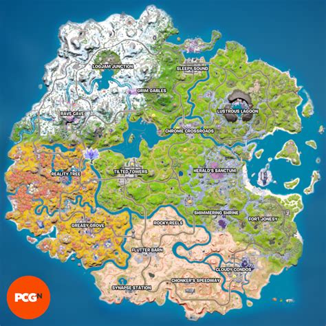 Fortnite Chapter 1 Map With Names